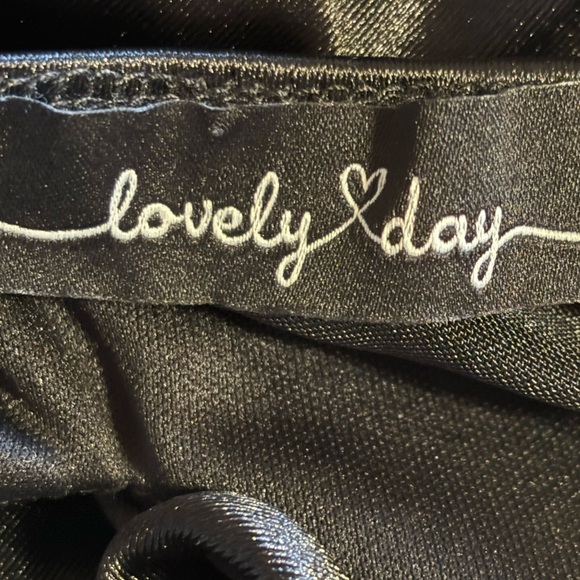 Lovely Day black cross back camisole dress with overlap skirt - Picture 4 of 6